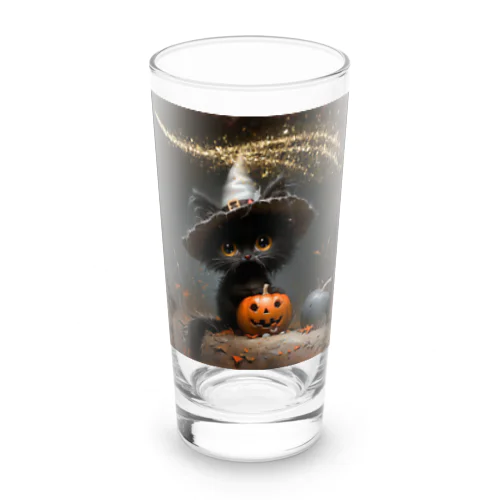 黒猫ちゃんのハロウィン Long Sized Water Glass