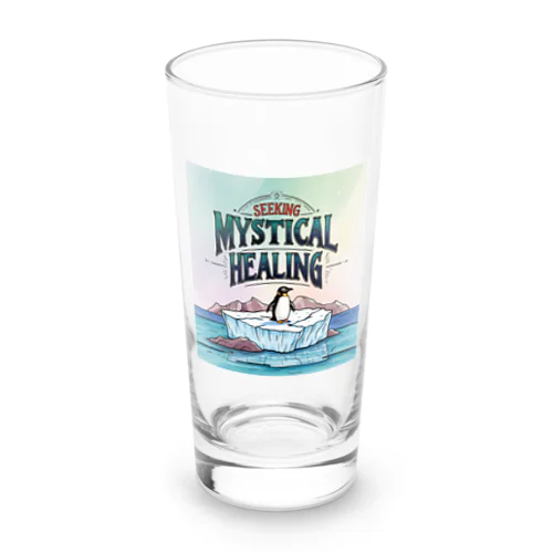 「手描きのペンギンと氷山の風景」 Long Sized Water Glass