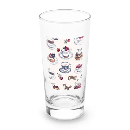猫とお菓子とティーカップ Long Sized Water Glass