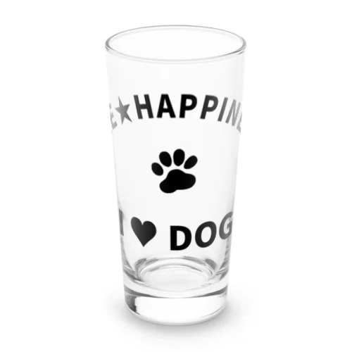 I LOVE DOG　ONEHAPPINESS Long Sized Water Glass