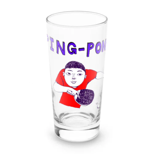 卓球好き限定デザイン「ピンポン」（Tシャツ・パーカー・グッズ・ETC） Long Sized Water Glass