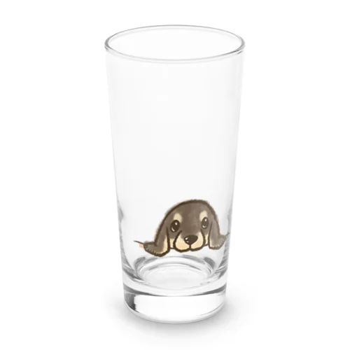 あごのせダックス（チョコタン） Long Sized Water Glass