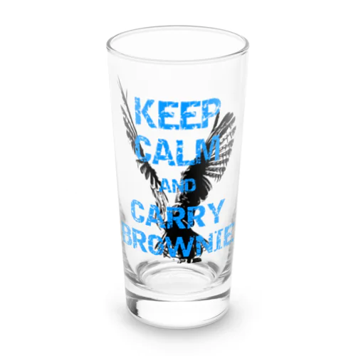 KEEP CALM AND CARRY BROWNIE Long Sized Water Glass