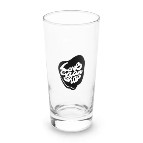 LOVE HEART black Long Sized Water Glass