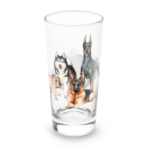 ちょっぴり強面の大きい犬たち。 Long Sized Water Glass