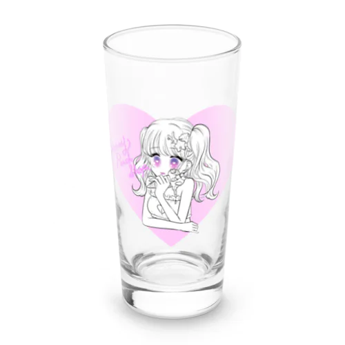 映える ice cream girl Long Sized Water Glass