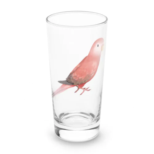 アキクサインコ　ピンク【まめるりはことり】 Long Sized Water Glass