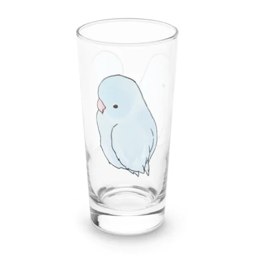 可愛いアメリカンホワイト　マメルリハちゃん【まめるりはことり】 Long Sized Water Glass