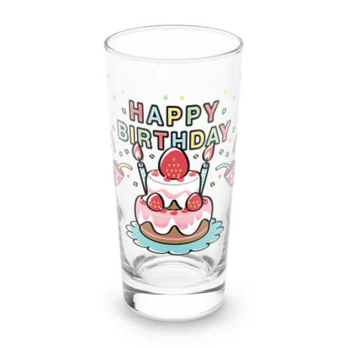 CT61HAPPY BRITHDAY  Long Sized Water Glass