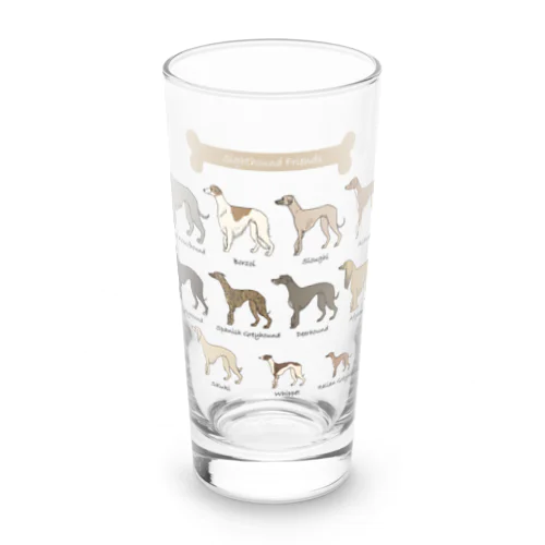 Sighthound Friends(淡色推奨) Long Sized Water Glass