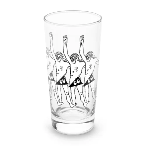 踊るキリスト+局部にはスリスリくん Long Sized Water Glass