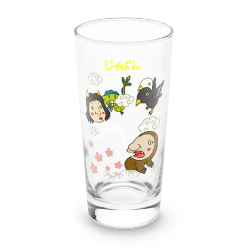 ゆるスカジャン柄（あまびことじんじゃひめとよげんのとり） Long Sized Water Glass