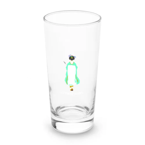 サンパチマイクを持った舞妓 Long Sized Water Glass