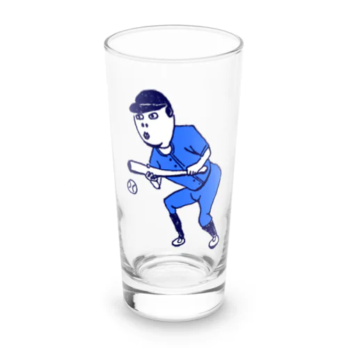 この夏おすすめ！野球デザイン「バント」＜文字なし＞（Tシャツ・パーカー・グッズ・ETC） Long Sized Water Glass