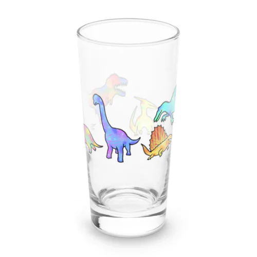 カラフル恐竜❤️💛💚💙💜 Long Sized Water Glass