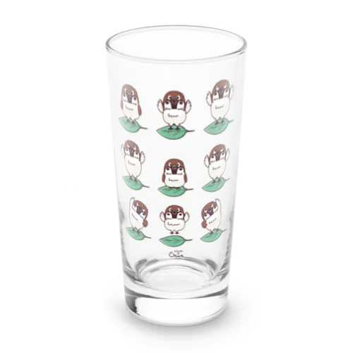 スズメがちゅん　体操ちゅん Long Sized Water Glass