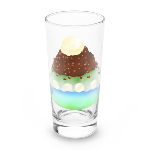 抹茶小豆かき氷 Long Sized Water Glass