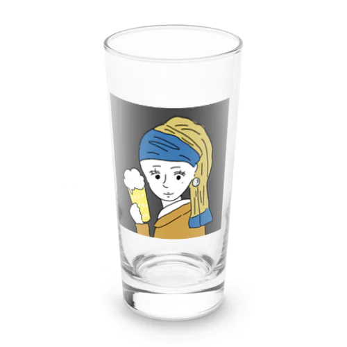 真珠の耳飾りの飲みたい女 Long Sized Water Glass