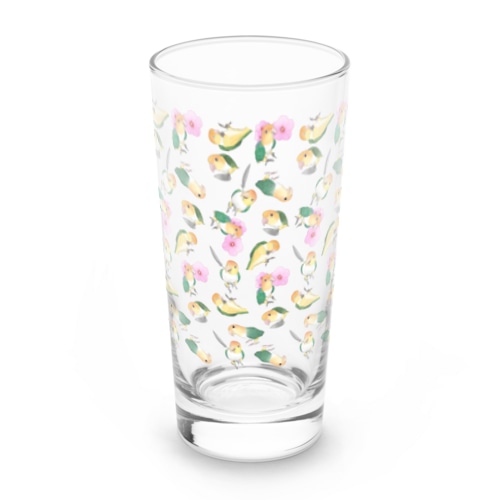 たっぷりシロハラインコちゃん【まめるりはことり】 Long Sized Water Glass