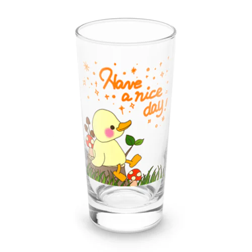 Have a nice day! Long Sized Water Glass