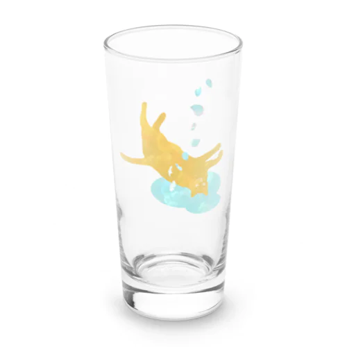 ねこ　心配ないよ Long Sized Water Glass