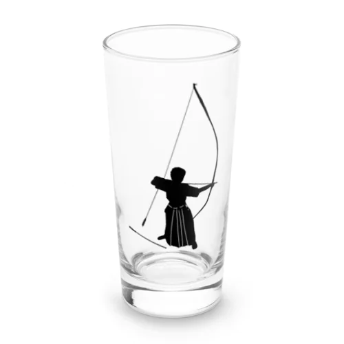 弓道シルエット（男性）「正射必中」 Long Sized Water Glass