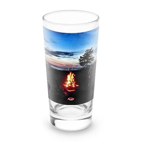 Warm fire and calm sea Long Sized Water Glass