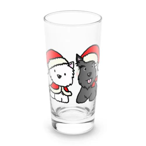 しろいぬルッチー＋くろいぬリア【X’mas限定】 Long Sized Water Glass