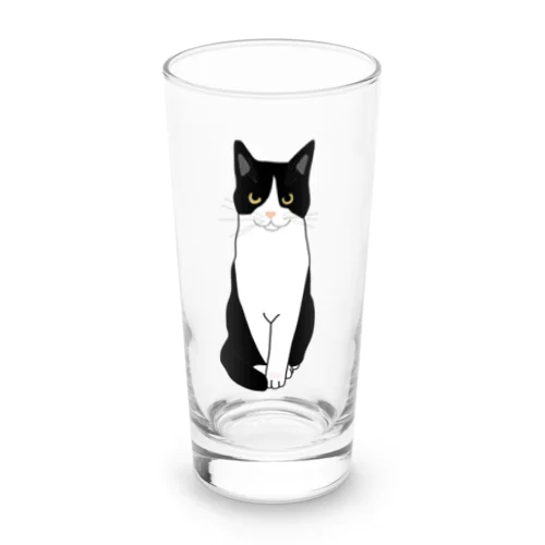 お利口さんのハチワレちゃん Long Sized Water Glass