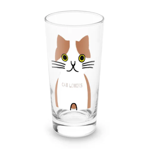 茶ハチワレちゃん Long Sized Water Glass