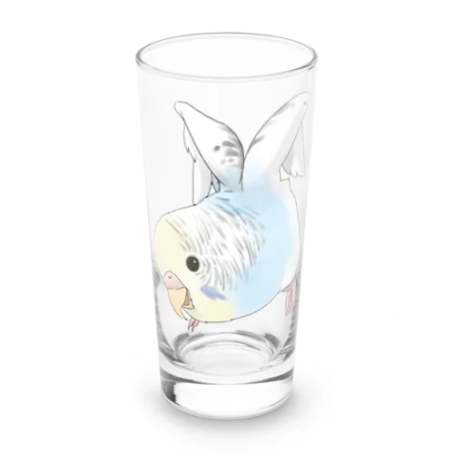 ご機嫌羽セキセイインコちゃん【まめるりはことり】 Long Sized Water Glass