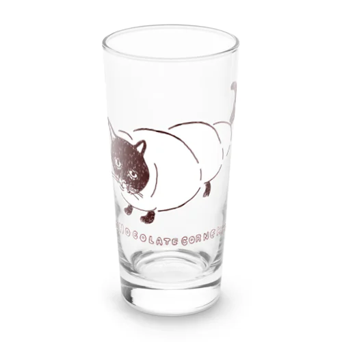 ユーモアダジャレネコデザイン「チョココロネッコ」（Tシャツ・パーカー・グッズ・ETC） Long Sized Water Glass