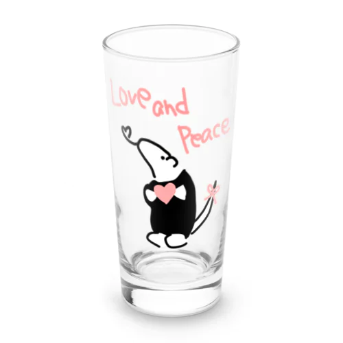 Love and Peace Long Sized Water Glass