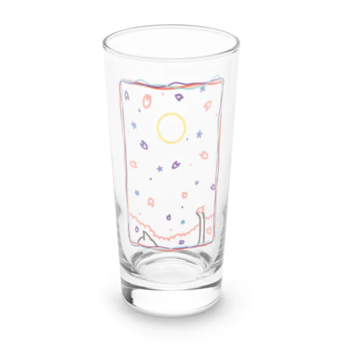 夜桜と散歩猫 Long Sized Water Glass