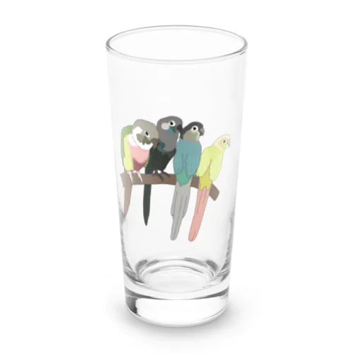 寄り添う　ウロコインコ　 Long Sized Water Glass