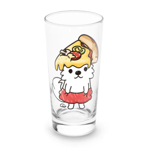 PIZZAゲットした　ポメラニアン Long Sized Water Glass