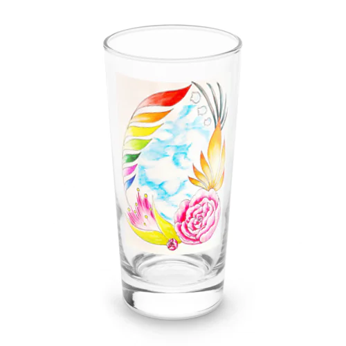 お花と虹と空 Long Sized Water Glass