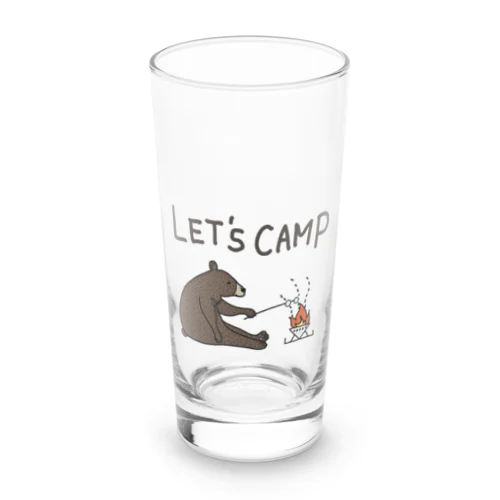 クマのキャンプ⛺️ Long Sized Water Glass