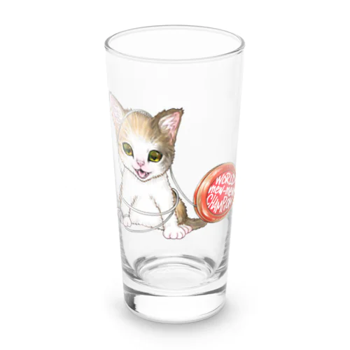 世界ニャーニャーチャンピオン Long Sized Water Glass