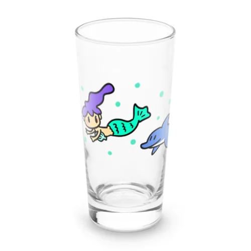 人魚姫と仲良しイルカ ロンググラス