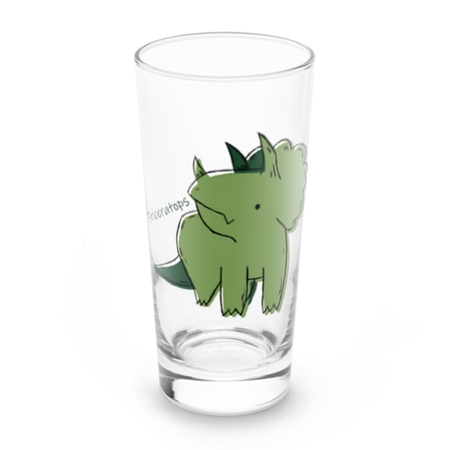 トリケラトプス好きが作ったトリケラちゃん Long Sized Water Glass