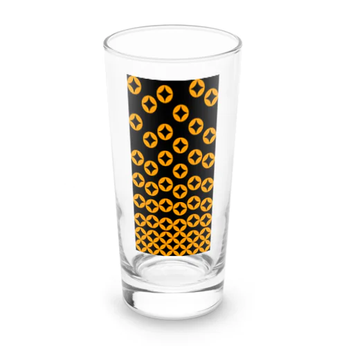 七宝繋ぎ_Orange Long Sized Water Glass