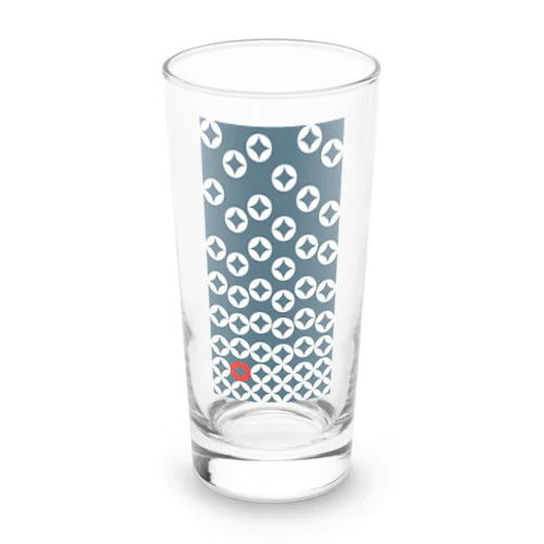 七宝繋ぎWhite_@Red Long Sized Water Glass