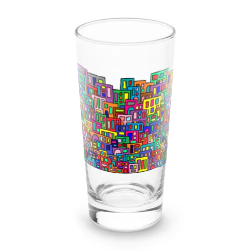 カラフルビルのまち Long Sized Water Glass