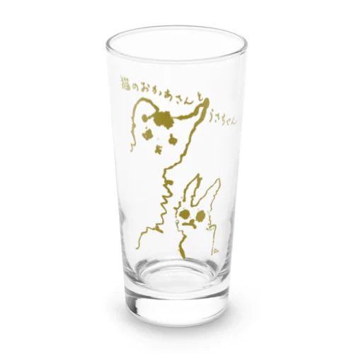 猫のおかあさんとうさちゃん Long Sized Water Glass