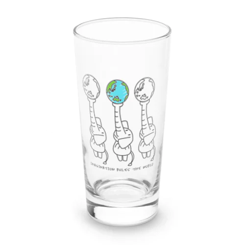 天動説？地動説？ゾウ説！ Long Sized Water Glass