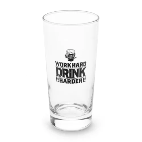 《WORK HARD DRINK HARDER》Beer Glass【Long】 Long Sized Water Glass