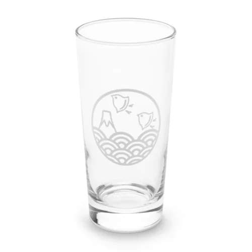 青海波と富士と千鳥(オフホワイト) Long Sized Water Glass