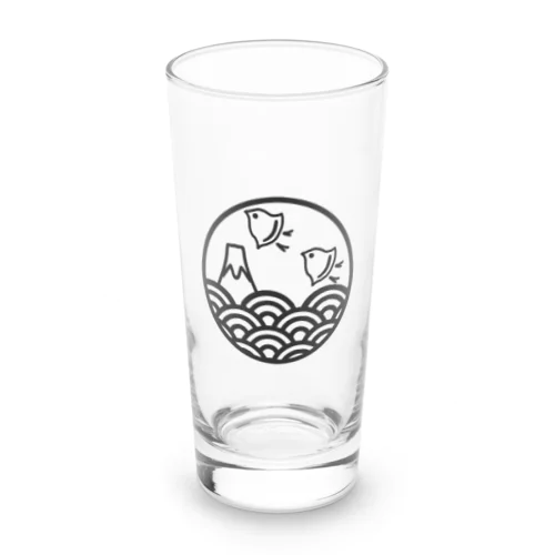 青海波と富士と千鳥(オフブラック) Long Sized Water Glass