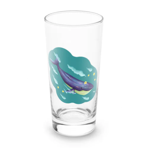 星と泳ぐシロナガスクジラ Long Sized Water Glass